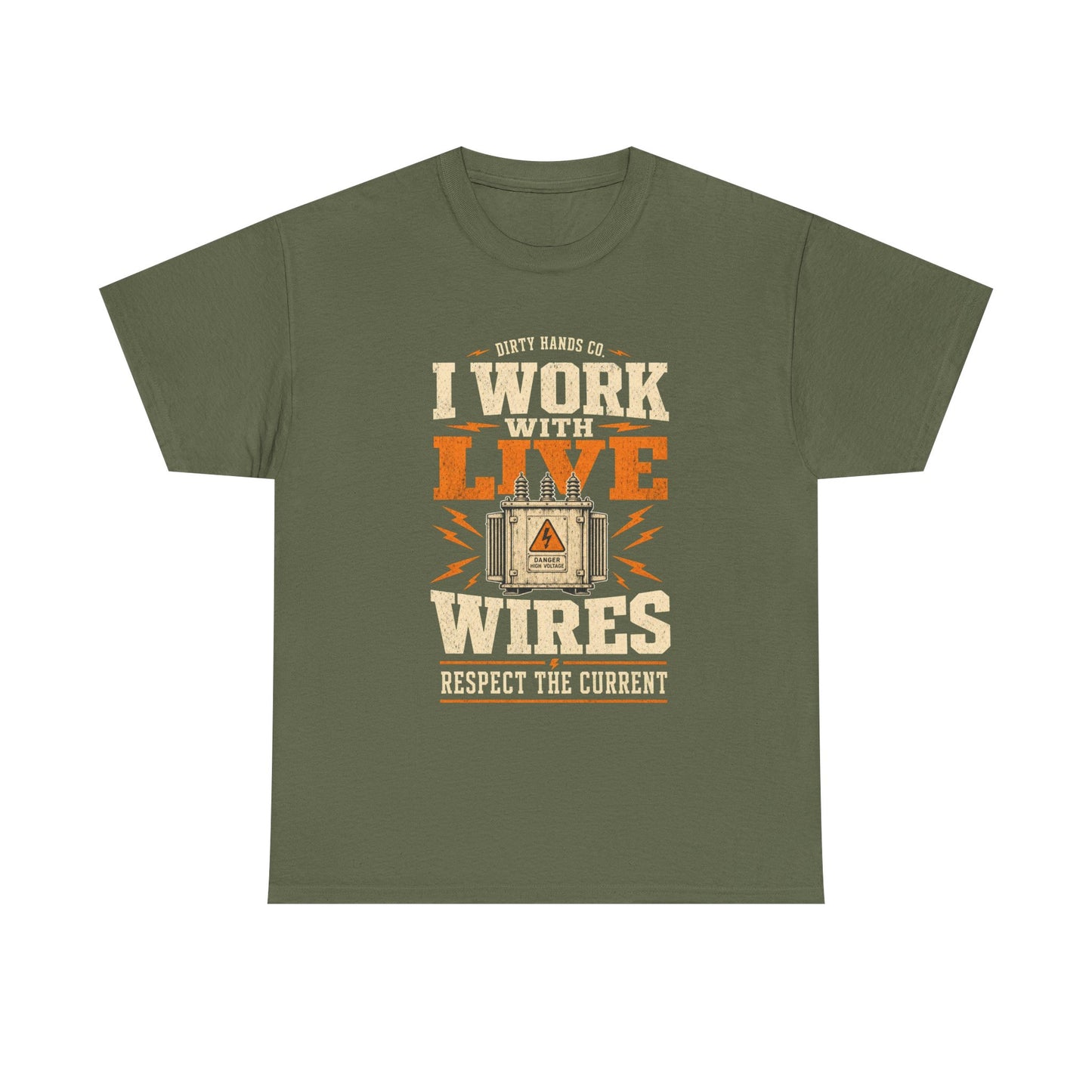 I Work With Live Wires - Electrician Graphic Tee