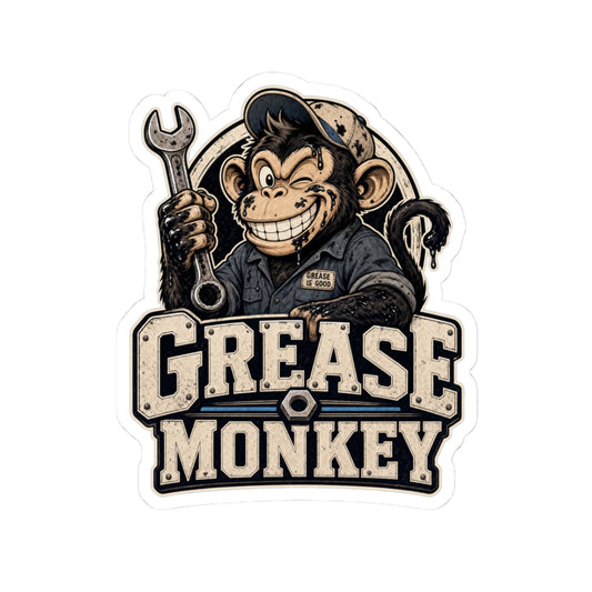 Grease Monkey - Mechanic Sticker