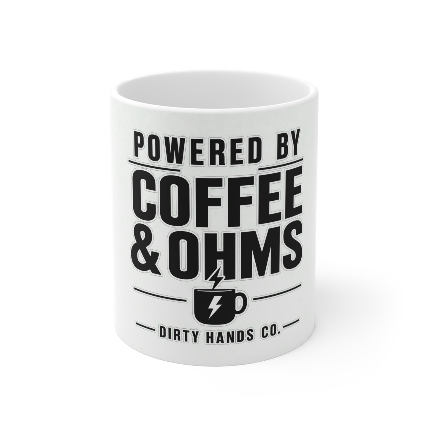 Powered by Coffee & Ohms - Electrician Coffee Mug