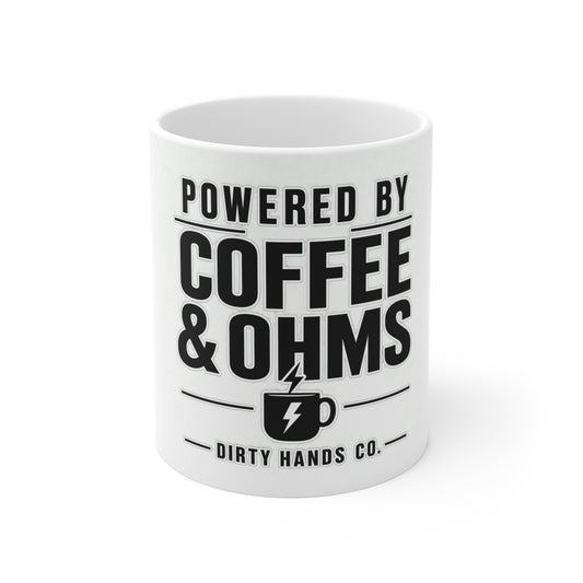 Powered by Coffee & Ohms - Electrician Coffee Mug
